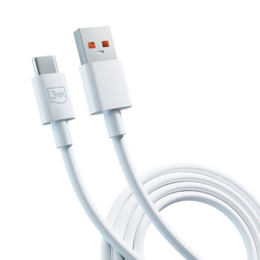 Juhe USB A – USB C 1.2m 5A valge – Kiirlaadimisjuhe – 3mk Hyper 6