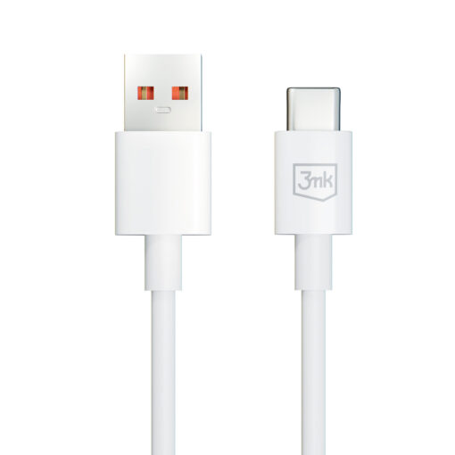 Juhe USB A – USB C 1.2m 5A valge – Kiirlaadimisjuhe – 3mk Hyper 7