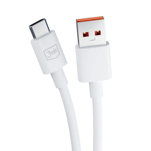 Juhe USB A – USB C 1.2m 5A valge – Kiirlaadimisjuhe – 3mk Hyper 8