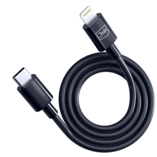 Juhe USB C – Lightning 20W 1.2m must – Kiirlaadimisjuhe iPhoneile – 3mk Hyper 2