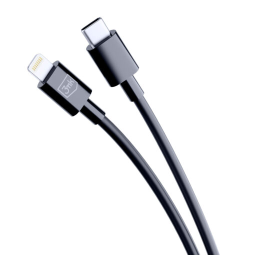 Juhe USB C – Lightning 20W 1.2m must – Kiirlaadimisjuhe iPhoneile – 3mk Hyper 3