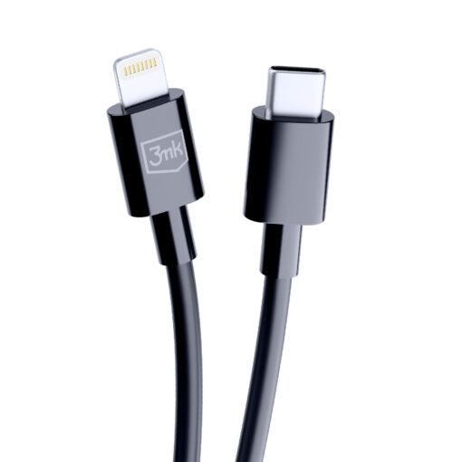 Juhe USB C – Lightning 20W 1.2m must – Kiirlaadimisjuhe iPhoneile – 3mk Hyper 8