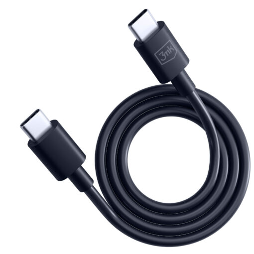 Juhe USB C – USB C 100W 1.2m must – Kiirlaadimisjuhe – 3mk Hyper 2