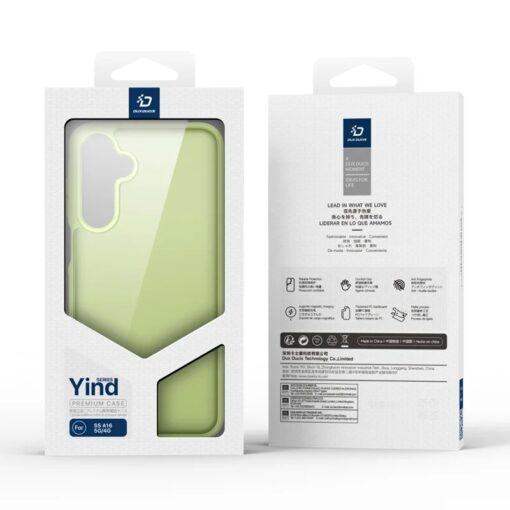Samsung A16 umbris Dux Ducis YIND plastikust taguse ja silikoonist servaga roheline 5