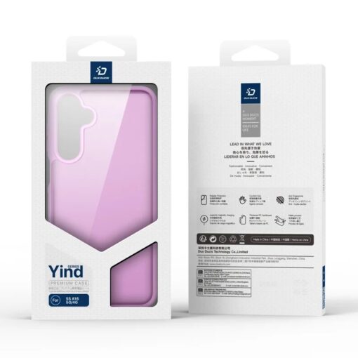 Samsung A16 umbris Dux Ducis YIND plastikust taguse ja silikoonist servaga roosa 5