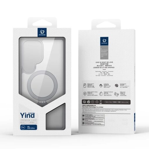 Samsung S25 ULTRA umbris MagSafe Dux Ducis YIND plastikust taguse ja silikoonist servaga hall 5