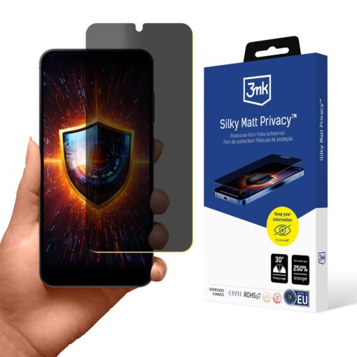 Samsung S25 matt kaitsekile 3mk Silky Matt Privacy