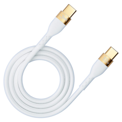 Silikoonist juhe USB C – USB C 2m 100W valge – Silikoonist laadimisjuhe – 3mk Hyper Silicone 2