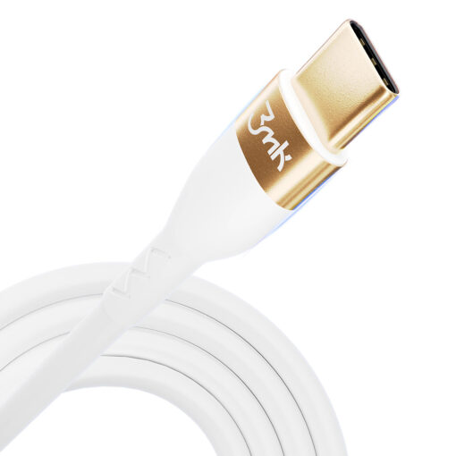 Silikoonist juhe USB C – USB C 2m 100W valge – Silikoonist laadimisjuhe – 3mk Hyper Silicone 5