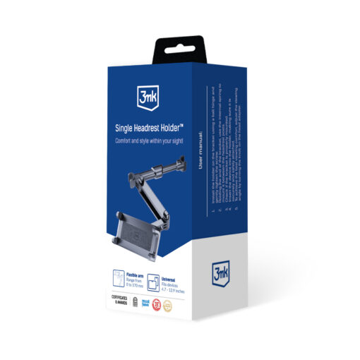 Telefonihoidik esiistmete seljatoele 3mk Single Headrest Holder 1