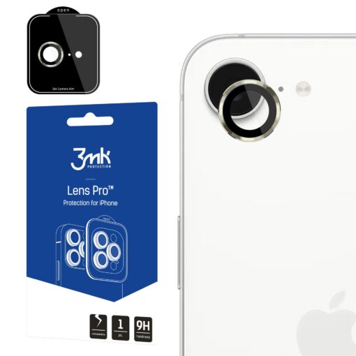 iPhond 16E kaamera kaitseklaas 3mk Lens Protect PRO gold