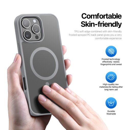 iPhone 16 PRO MAX umbris MagSafe Dux Ducis YIND plastikust taguse ja silikoonist servaga must 2