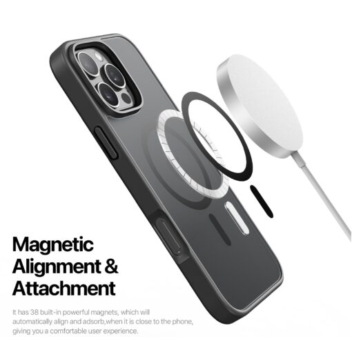 iPhone 16 PRO umbris MagSafe Dux Ducis YIND plastikust taguse ja silikoonist servaga hall 3