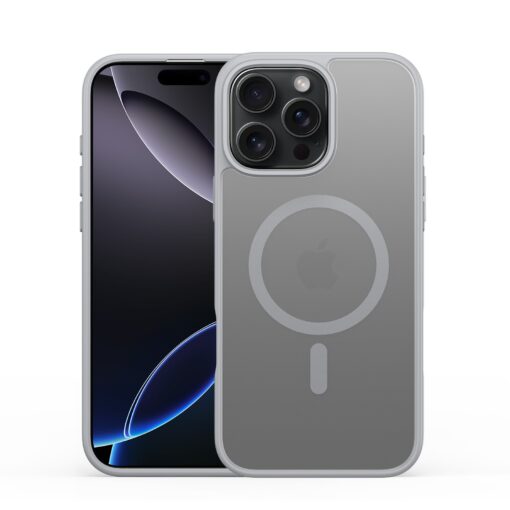 iPhone 16 PRO umbris MagSafe Dux Ducis YIND plastikust taguse ja silikoonist servaga hall