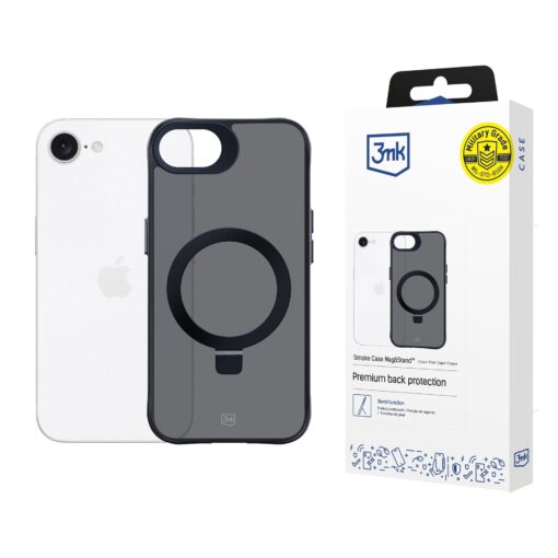 iPhone 16E umbris silikoonist – 3mk Smoke Case MagStand