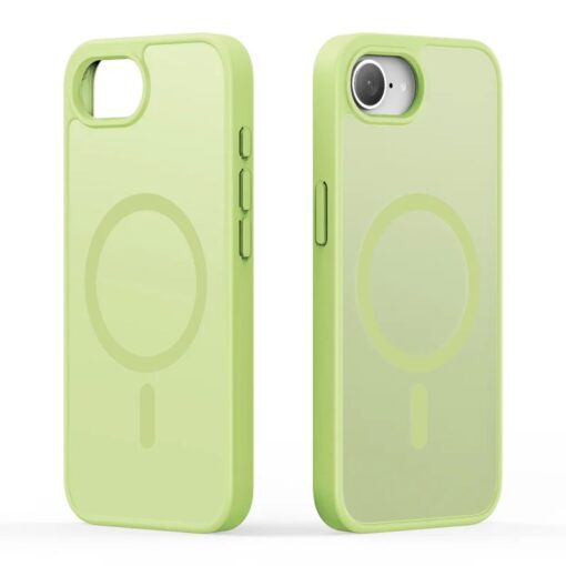 iPhone 16e umbris MagSafe Dux Ducis YIND plastikust taguse ja silikoonist servaga roheline 1