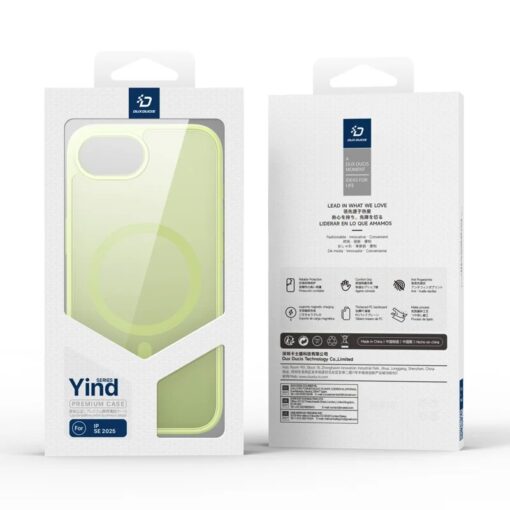 iPhone 16e umbris MagSafe Dux Ducis YIND plastikust taguse ja silikoonist servaga roheline 5