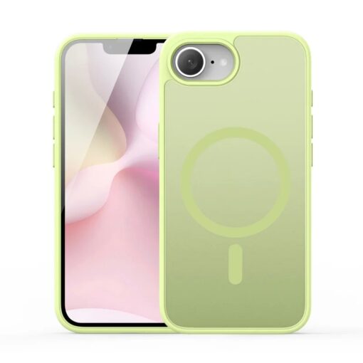 iPhone 16e umbris MagSafe Dux Ducis YIND plastikust taguse ja silikoonist servaga roheline