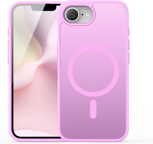 iPhone 16e umbris MagSafe Dux Ducis YIND plastikust taguse ja silikoonist servaga roosa