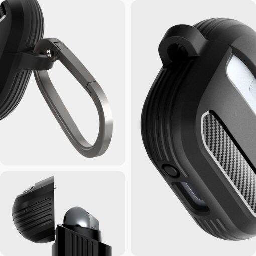 Samsung Buds 33 Pro umbris Spigen Rugged Armor silikoonist must 11
