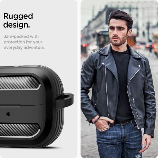 Samsung Buds 33 Pro umbris Spigen Rugged Armor silikoonist must 12