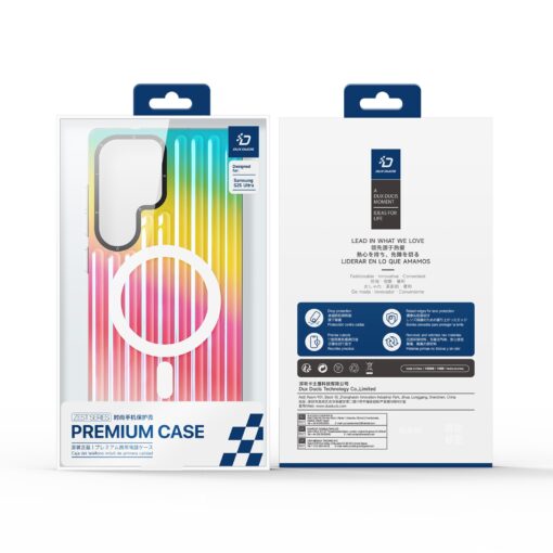 Samsung S25 ULTRA umbris MagSafe silikoonist Dux Ducis Zest Gradient Rainbow 5