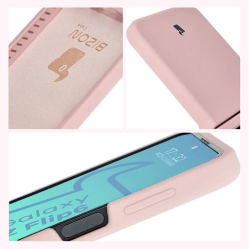 Samsung Z Flip 6 7 FE umbris silikoonist Bizon roosa 10