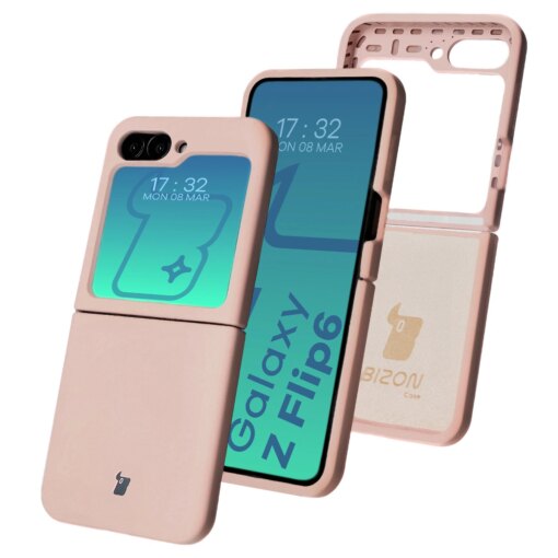 Samsung Z Flip 6 7 FE umbris silikoonist Bizon roosa