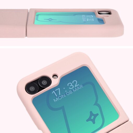 Samsung Z Flip 6 7 FE umbris silikoonist Bizon roosa 9