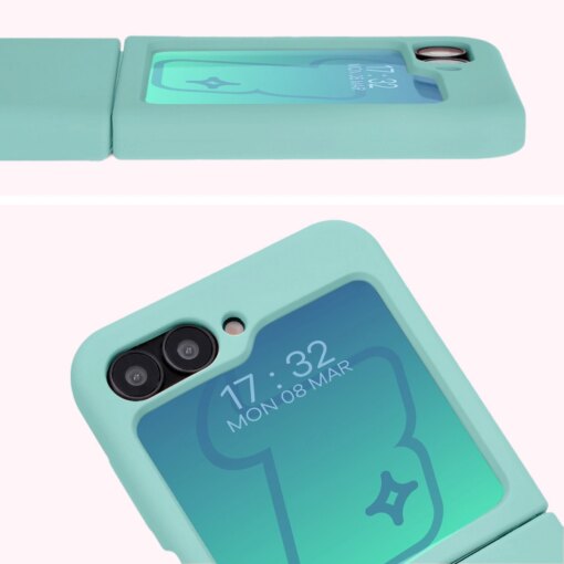 Samsung Z Flip 6 7 FE umbris silikoonist Bizon turkiis 9
