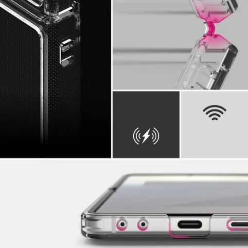 Samsung Z Flip 7 umbris Rignke Fusion plastikust ja silikoonist labipaistev 2