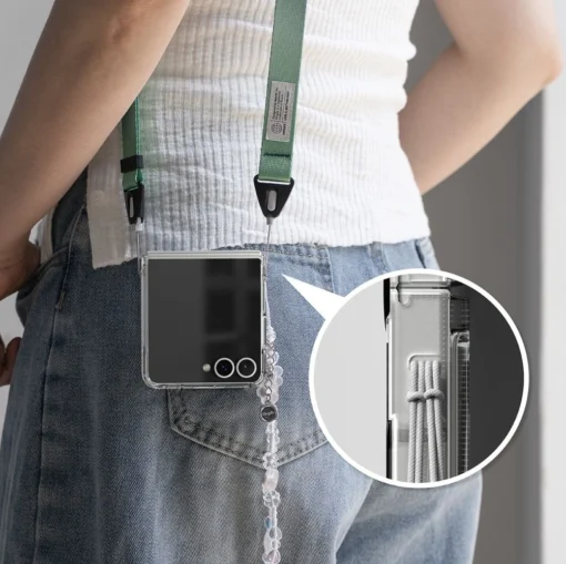 Samsung Z Flip 7 umbris Rignke Fusion plastikust ja silikoonist labipaistev 3
