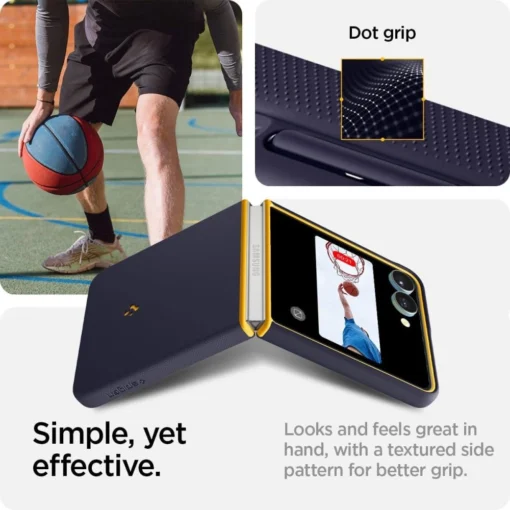 Samsung Z Flip 7 umbris Spigen Nano Pop MagSafe silikoonist ja plastikust blueberry navy 2