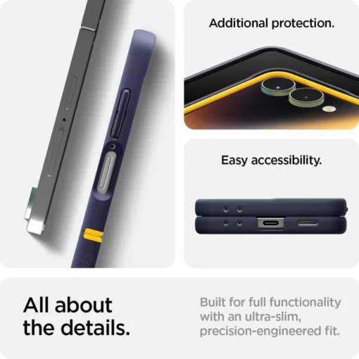 Samsung Z Flip 7 umbris Spigen Nano Pop MagSafe silikoonist ja plastikust blueberry navy 3