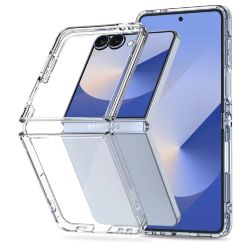 Samsung Z Flip 7 umbris TP Flexair Hybrid silikoonist ja plastikust labipaistev 1