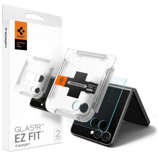 Samsung Z Flip 7 valise ekraani kaitseklaas Spigen Glas.tr ez Fit HD 2tk 1
