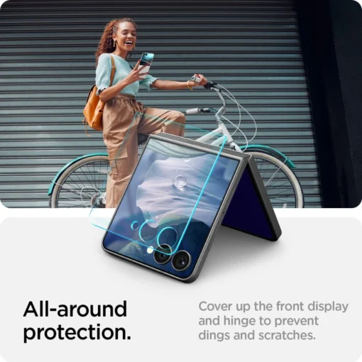 Samsung Z Flip 7 valise ekraani kaitseklaas Spigen Glas.tr ez Fit HD 2tk 11