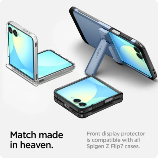 Samsung Z Flip 7 valise ekraani kaitseklaas Spigen Glas.tr ez Fit HD 2tk 13