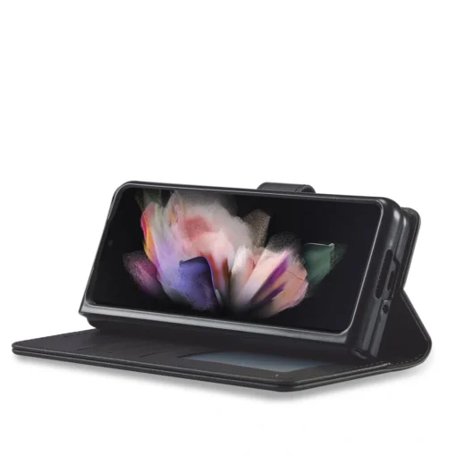 Samsung Z Fold 7 kaaned TP Wallet kunstnahast must 2