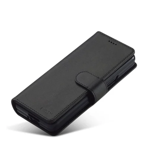 Samsung Z Fold 7 kaaned TP Wallet kunstnahast must 4