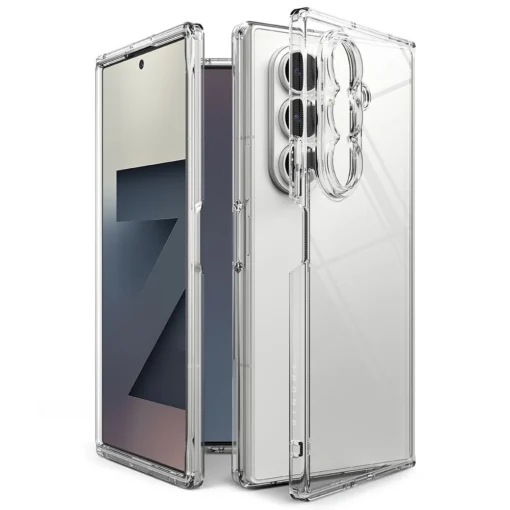 Samsung Z Fold 7 umbris Rignke Fusion plastikust ja silikoonist labipaistev 5