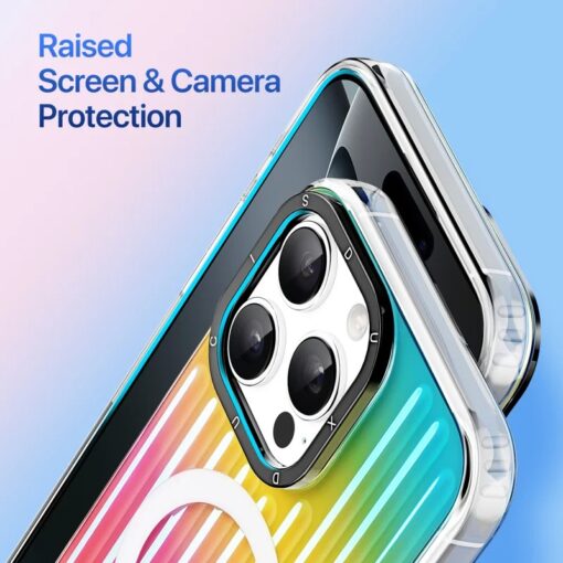 iPhone 16 PRO MAX umbris MagSafe silikoonist Dux Ducis Zest Gradient Rainbow 1