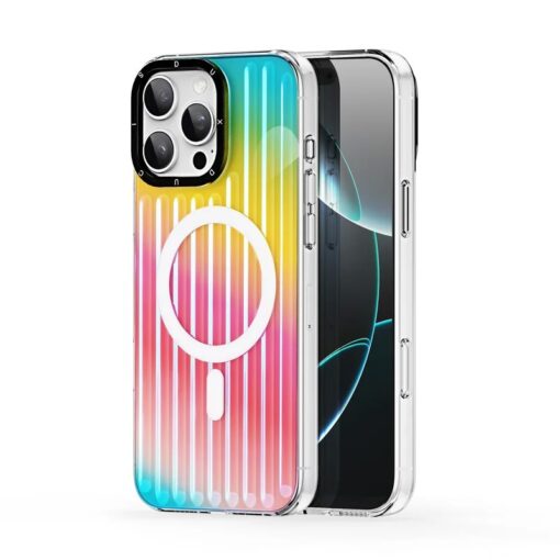 iPhone 16 PRO MAX umbris MagSafe silikoonist Dux Ducis Zest Gradient Rainbow 3