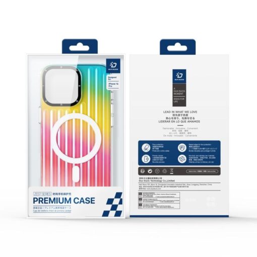 iPhone 16 PRO MAX umbris MagSafe silikoonist Dux Ducis Zest Gradient Rainbow 4
