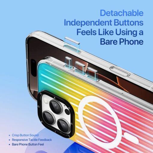 iPhone 16 PRO MAX umbris MagSafe silikoonist Dux Ducis Zest Gradient Rainbow 5
