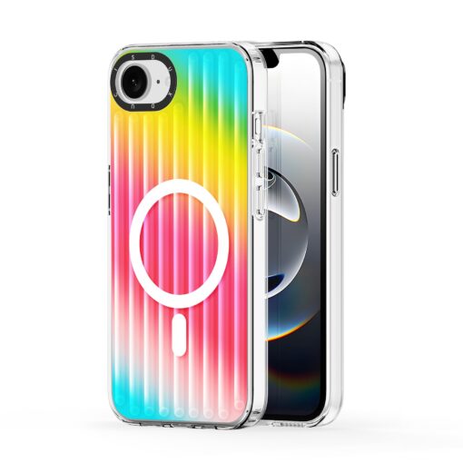 iPhone 16e umbris MagSafe silikoonist Dux Ducis Zest Gradient Rainbow 1