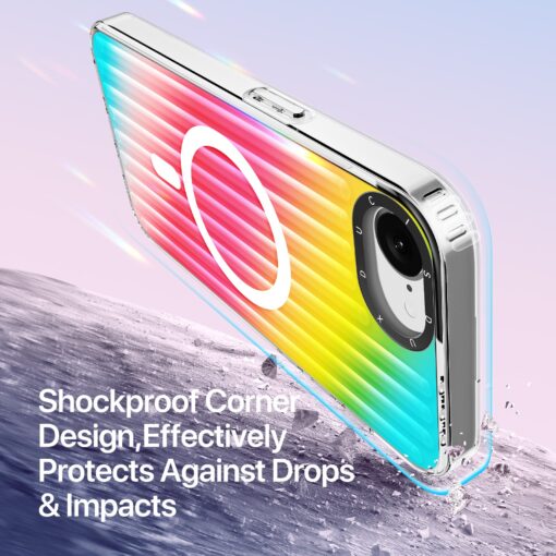 iPhone 16e umbris MagSafe silikoonist Dux Ducis Zest Gradient Rainbow 4