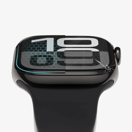 Apple Watch 10 46mm kaitseklaasid Glass Flex must 2tk 1
