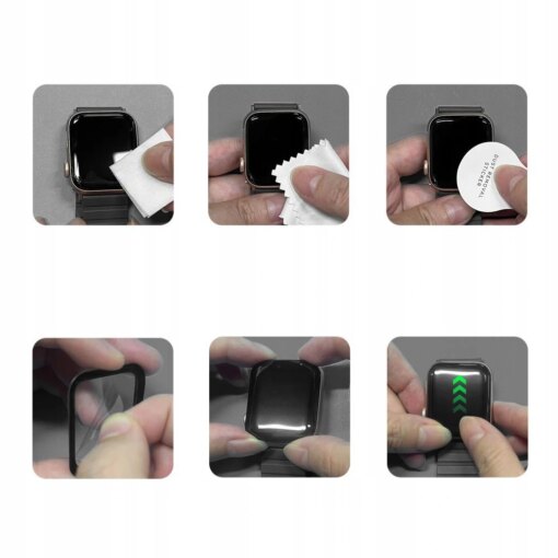 Apple Watch 10 46mm kaitseklaasid Glass Flex must 2tk 2