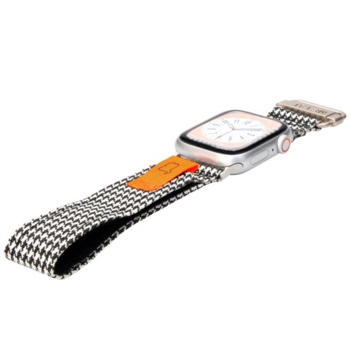 Apple Watch rihm Urban nailonist must ja valge pepit 2